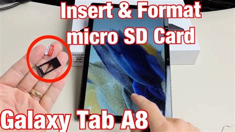 Samsung Tab a8 sim card insert